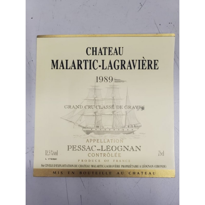 Chateau Malartic-Lagraviere 1989 Grand Cru Classé